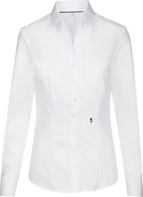 Produktbild von Seidensticker CITY-BLUSE Damen Bluse Langarm Kent Slim-Fit Weiß 36