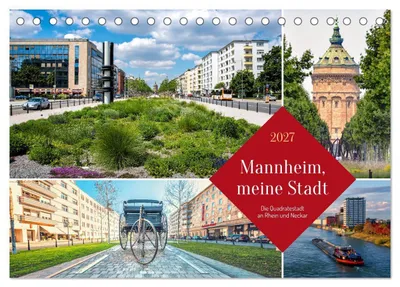 Produktbild von Mannheim, meine Stadt (Tischkalender 2027 DIN A5 quer), CALVENDO Monatskalender
