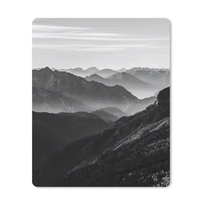 Produktbild von MuchoWow® Mauspad Mousepad Berge - Natur - Nebel 30x40 cm - Mousepads - Maus Mat - Pad - Mausunterlage - Mausmatten