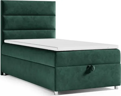 Produktbild von Boxspringbett mit Bettkasten Trinity K-4 SINGLE Bonellfederkern inkl. Topper, mit Lieferung 80x200-GRUN