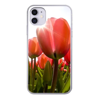 Produktbild von MuchoWow® Handyhülle Schutzhülle Hülle für iPhone 11 Blumen - Tulpen - Sonne Silikon Softcase Handy Hülle - Handytasche