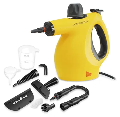 Immagine prodotto di Pulitore a vapore in alluminio - 1050 W - 9 accessori - Vapore ad alta pressione 105 °C