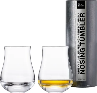 Produktbild von Eisch Vorteilset 2 Stück 2 Whisky Nosing Tumblers 128/8 in Geschenkröhre GENTLEMAN 86512808 und Geschenk + Spende
