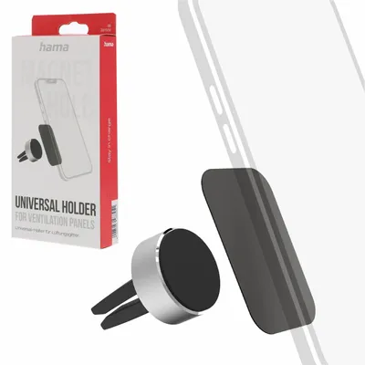 Produktbild von Hama Magnet Alu, Handy/Smartphone, Passive Halterung, Auto, Schwarz, Metallisch
