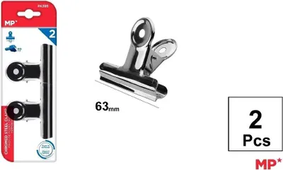 Immagine prodotto di Clip da ufficio in metallo argentato 63 mm 2 pz