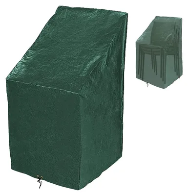 Zdjęcie produktu dla Pokrowiec na krzesło ogrodowe, wodoodporny, z ochroną przed promieniowaniem UV, wykonany z polietylenu, kolor: zielony, wymiary: 68 x 96 x 110/150 cm