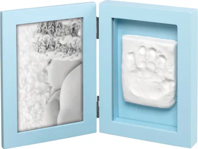 Immagine prodotto di Mascagni A621 Cornice per foto di neonati con impronta del piede 10x15 cm blu