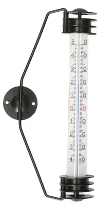 Produktbild von TFA Fensterthermometer - analog - Metall - schwarz - 20 cm - innen und ausen