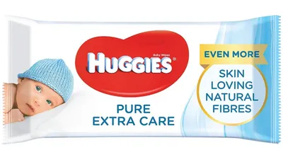 Productafbeelding van Huggies Pure Vochtige Babydoekjes, Extra Zachte Verzorging (56 stuks)