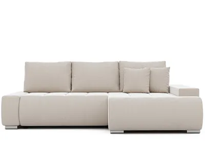 Produktbild von IDOHOME-Polsterecksofa NIKO mit Schlaffunktion und Bettkasten Ecksofa in L-Form Wohnzimmer Sofa mit Bettkasten Couch Rechts Monolith 02 Beige