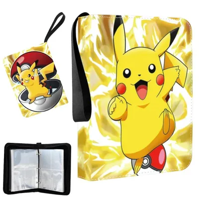 Produktbild von Pokémon Sammelkarten Album, Sammelalbum für Karten, Kunstleder Sammelalbum mit Reißverschluss, 50 Seiten 400 Taschen - 4 pocket