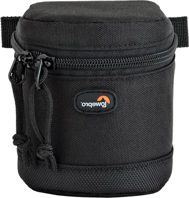 Productafbeelding van Lenzenhoes - Opbergtas - Camera Bescherming - Overlapping Rits - 7 x 8 cm - Zwart