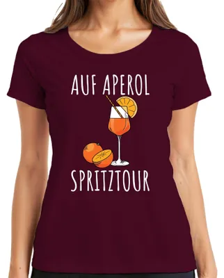 Obrázok produktu pre Dámske tričko Aperol Spritz Spritztour, bordová farba, 3XL