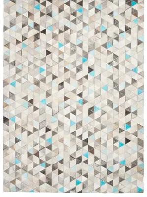 Image de Tapis kilim en cuir de vache fait main