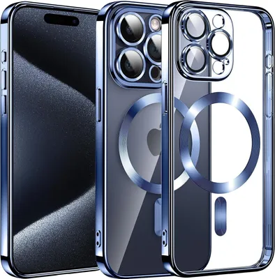 Zdjęcie produktu dla Etui do iPhone 15 Pro Max Protection MagSafe Silicone Case Cover Titanium Blue
