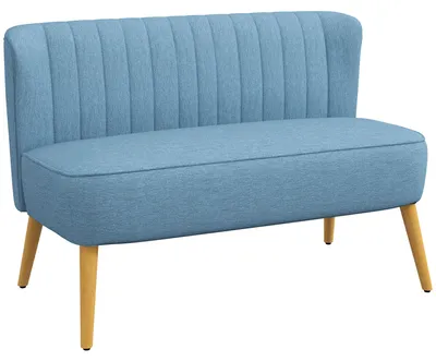 Produktbild von HOMCOM Sofa 2-Sitzer Stoffsofa Couch Polstersofa Loungesofa breit Blau