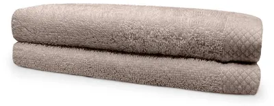 Productafbeelding van Eleganzzz Badstof Handdoek 100% Katoen 50x100cm - taupe - Set van 2