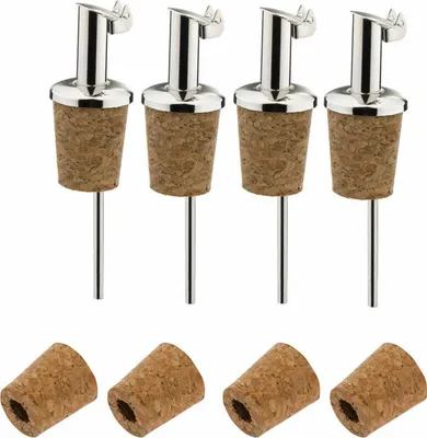 Produktbild von Westmark 4 Ausgießer »Inox Gastro«, kurz + 4 Ersatzkorken, 457022E3