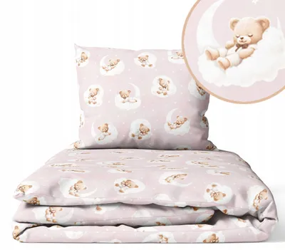Immagine prodotto di Set Biancheria da Letto per Lettino 90 × 120 cm + Federa 40 × 60 cm – 100% Cotone per Neonato e Bambino