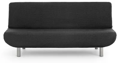 3-Sitzer Banküberzug, elastisch, Klapp-Schlafsofa, Dunkelgrau