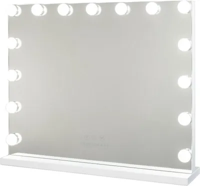 Zdjęcie produktu dla Luster Hollywood z oświetleniem - Luster do makijażu z 15 diodami LED - Luster toaletowy