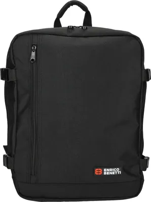Produktbild von Enrico Benetti Rucksack schwarz 17 Zoll Laptop Reise unter Flugzeugsitz