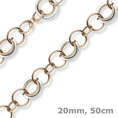 20mm-Ringkette-aus-585-Weißgold-Rotgold-50cm