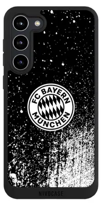 Produktbild von NIVOCASE Handyhülle für Samsung Galaxy S23+  Hülle NIVOpure Case Schwarz FC Bayern München FCB Offizielles Lizenzprodukt
