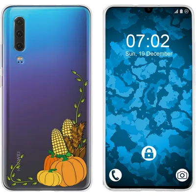 Produktbild von PhoneNatic Case kompatibel mit Huawei P30 Silikon-Hülle Herbst Erntedankfest/Thanksgiving M5