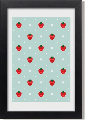 Produktbild von Bild 20x30 MDF-Rahmen, Wandkunst Erdbeeren