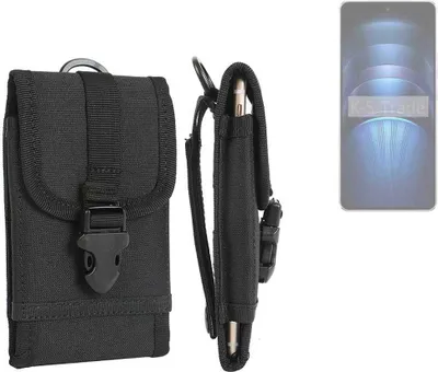 Produktbild von K-S-Trade Holster Handy Hülle kompatibel mit Vivo iQOO Neo9s Pro+ Holster Handytasche Gürtel Tasche Schutz Hülle Robust Outdoor schwarz