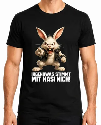 Obrázek produktu pro Tričko s potiskem "Něco není v pořádku s Hasi", vtipné, sarkastické, pánské, černé, velikost L