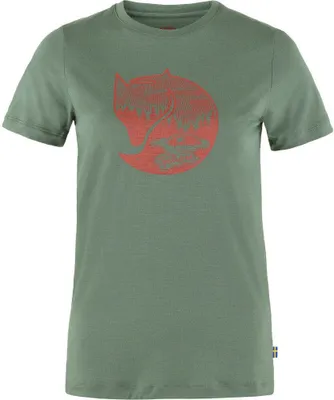 Produktbild von Fjällräven Abisko Wool Fox SS Damen Patina Green-Terracotta Brown XL