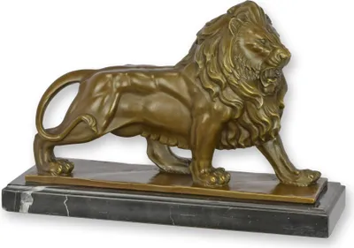 Produktbild von Bronzeskulptur Löwe nach Barye Replikat Retro Design Dekoration