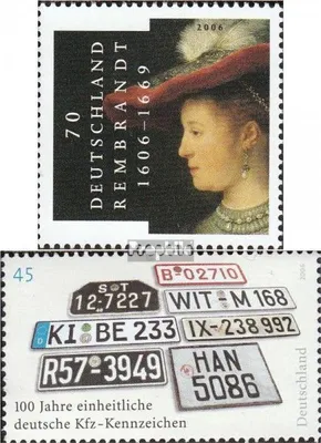 Produktbild von Briefmarken BRD (BR.Deutschland) 2006 Mi 2550,2551 (kompl.Ausg.) gestempelt Rembrandt