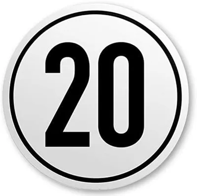 Produktbild von IWH Geschwindigkeitsschild 20 km/h selbstklebend