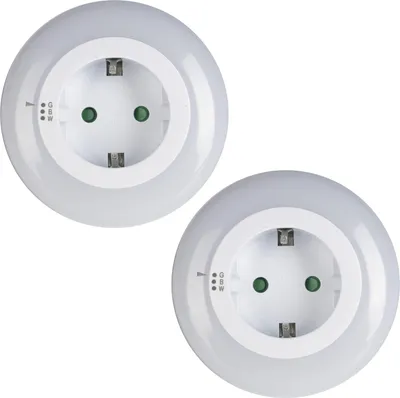 Immagine prodotto di Lampada a LED da incasso con 3 colori, luce notturna, lampada da parete, presa di corrente, luce