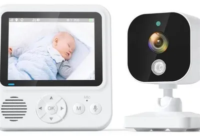 Obrázok produktu pre Systém na sledovanie detí – bezdrôtová detská kamera s nočným režimom – ideálna pre domáce použitie – biela