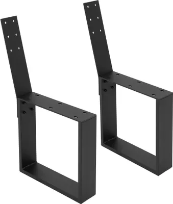 Produktbild von ML-Design 2 Stück Bankbeine aus Stahl massiv, 40x78,5 cm, Schwarz, Bankgestell aus Metall mit Rückenlehne für Außenbereich, DIY Gartenbank