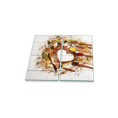 Immagine prodotto di Piastra di copertura del piano cottura Piastra di copertura del piano cottura in ceramica 2 pezzi 60x52 Protezione per le spezie