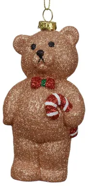 Produktbild von Christbaumschmuck Teddy Bär Kunststoff 12,3cm Figur Braun