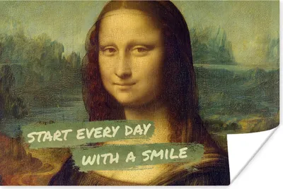 Produktbild von MuchoWow® Poster Mona Lisa - Da Vinci - Zitat 60x40 cm - Schlafzimmerdekoration