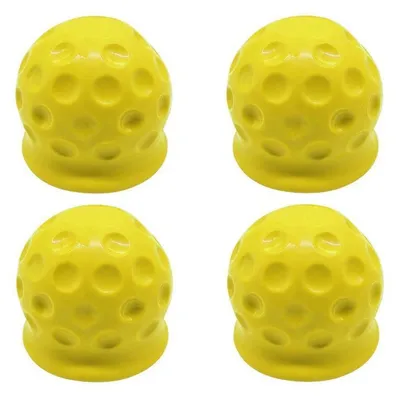 Produktbild von Anhängerkupplung Abdeckung 4 Stück Gelb Kunststoff Ø 65 mm