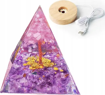 Image de Pyramide ORGONIT +Lampes LED LAMPE 5cm CRYSTAL AMULET 5cm HX06