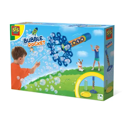 Image de SES Creative Bubble rocket - Beaucoup de bulles, solution savonneuse super forte, convient à tous les produits à bulles, facilement lavable, 3 ans et plus