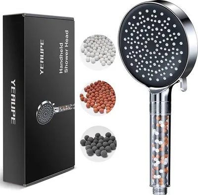 Produktbild von Famanu Duschkopf mit Handbrause - Hochdruck, 6 Sprühmodi