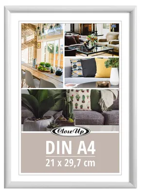 Obrázok produktu pre Rám na plagát 21 x 29,7 cm DIN A4 plastový biely
