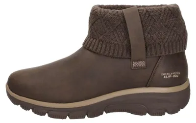Image de Skechers Slip-Ins: Easy Going - Cozy Habit  Enkellaarsjes Plat - donkerbruin - Maat 36