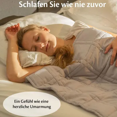 Produktbild von Ella Gewichtsdecke 135x200 9kg Anti Stress Therapiedecke Schwere Decke