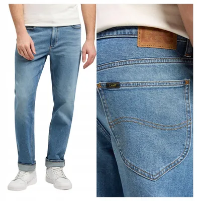 Zdjęcie produktu dla Lee | West - męskie jeansy regular fit, kolor niebieski, idealne na lato, rozmiar W34 L34